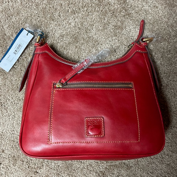 DOONEY & BOURKE FLORENTINE CROSSBODY HOBO. RED. BRAND NEW & NEVER USED. - Picture 5 of 13
